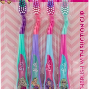 Barbie Toothbrush with Suction Cup Pack of 4